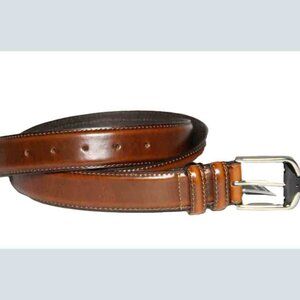 Tanners United Kingdom Leather Dress Belt Brown Tan Men's Size XXL 44-48